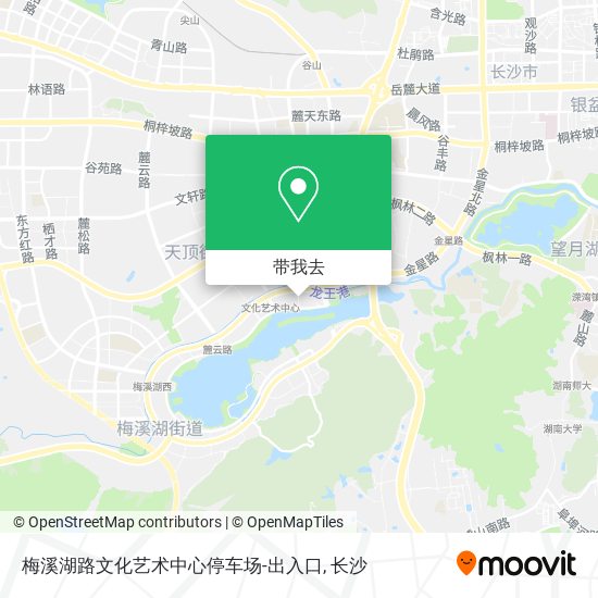 梅溪湖路文化艺术中心停车场-出入口地图