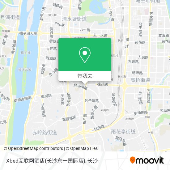 Xbed互联网酒店(长沙东一国际店)地图