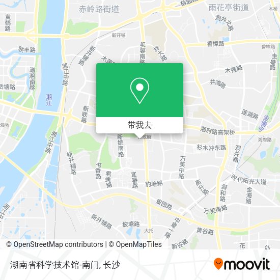 湖南省科学技术馆-南门地图