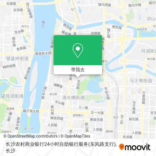 长沙农村商业银行24小时自助银行服务(东风路支行)地图
