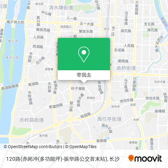 120路(赤岗冲(多功能坪)-振华路公交首末站)地图