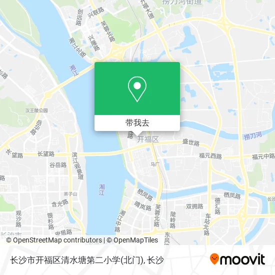 长沙市开福区清水塘第二小学(北门)地图