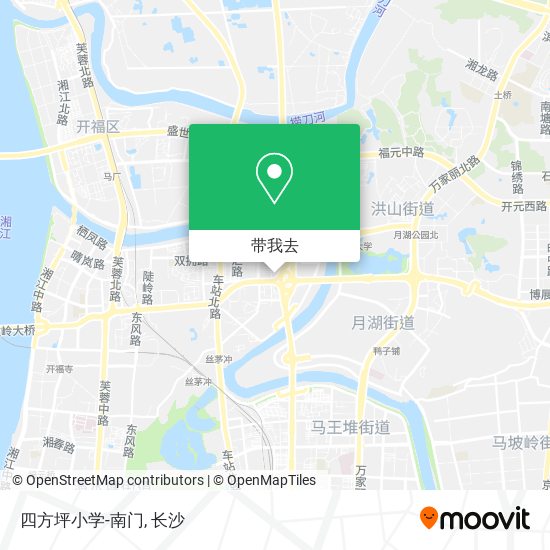 四方坪小学-南门地图