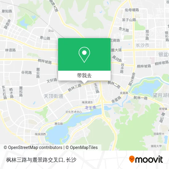 枫林三路与麓景路交叉口地图