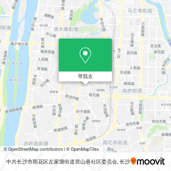 中共长沙市雨花区左家塘街道营山巷社区委员会地图