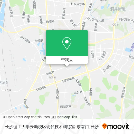 长沙理工大学云塘校区现代技术训练室-东南门地图