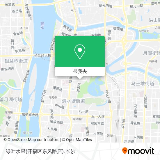 绿叶水果(开福区东风路店)地图