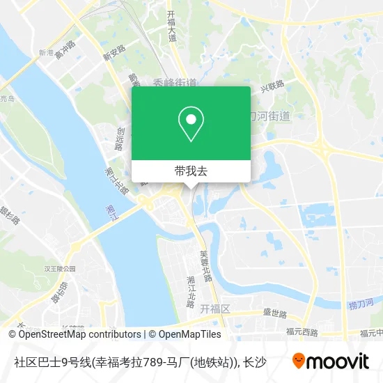 社区巴士9号线(幸福考拉789-马厂(地铁站))地图