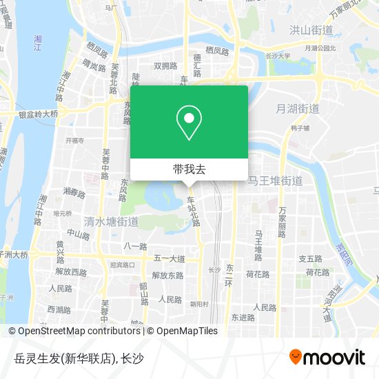 岳灵生发(新华联店)地图