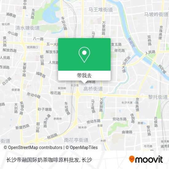 长沙帝融国际奶茶咖啡原料批发地图