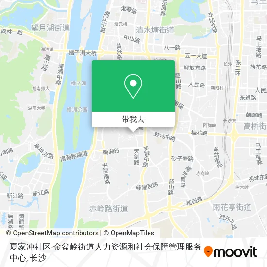 夏家冲社区-金盆岭街道人力资源和社会保障管理服务中心地图