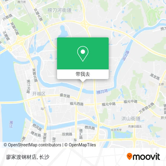 廖家渡钢材店地图