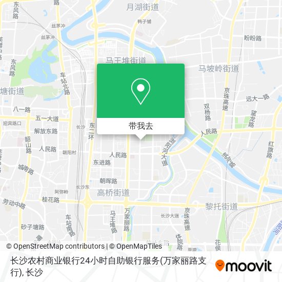 长沙农村商业银行24小时自助银行服务(万家丽路支行)地图