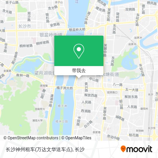 长沙神州租车(万达文华送车点)地图
