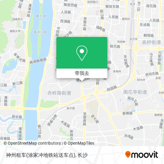 神州租车(涂家冲地铁站送车点)地图