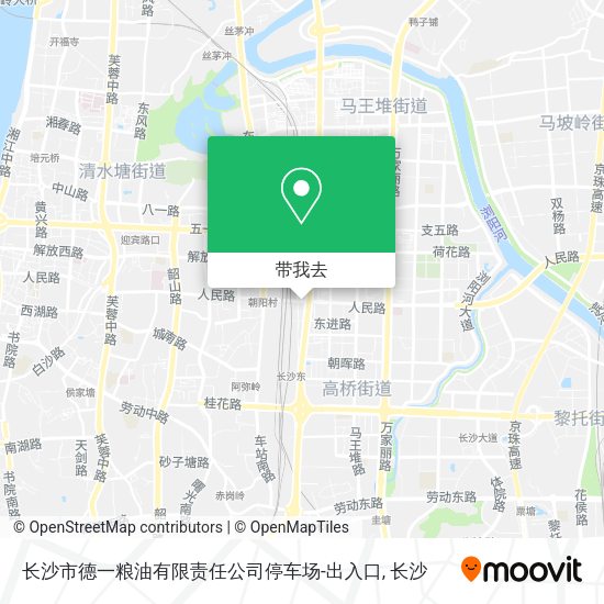 长沙市德一粮油有限责任公司停车场-出入口地图