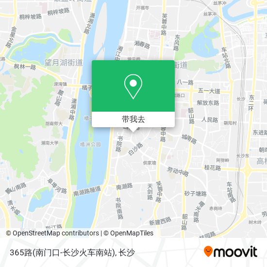 365路(南门口-长沙火车南站)地图