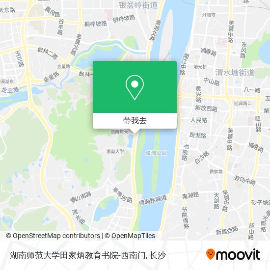 湖南师范大学田家炳教育书院-西南门地图