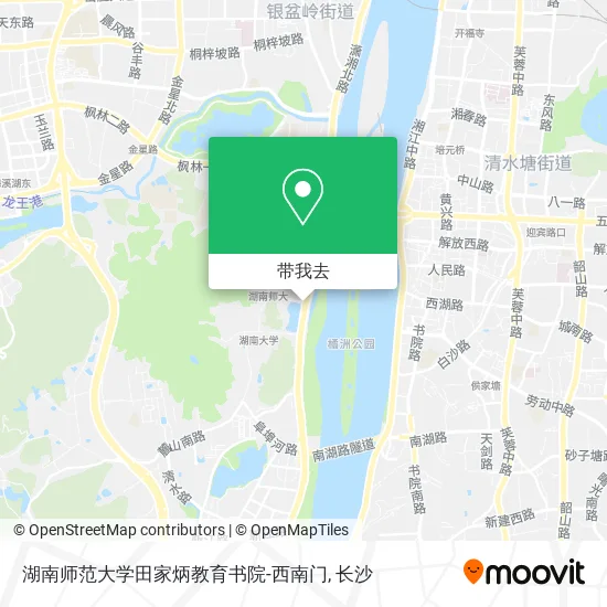 湖南师范大学田家炳教育书院-西南门地图
