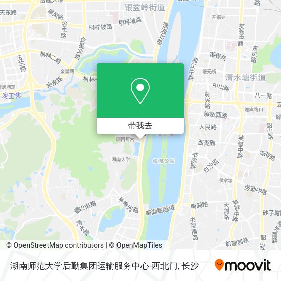 湖南师范大学后勤集团运输服务中心-西北门地图