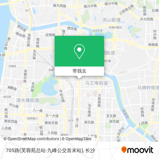 705路(芙蓉苑总站-九峰公交首末站)地图