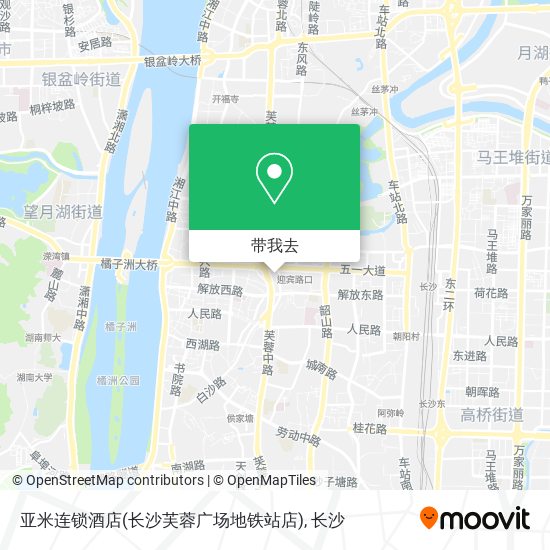 亚米连锁酒店(长沙芙蓉广场地铁站店)地图