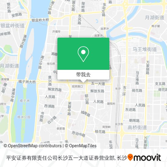 平安证券有限责任公司长沙五一大道证券营业部地图