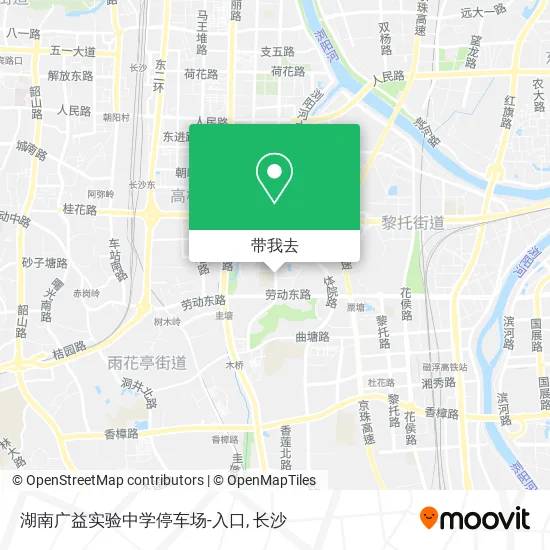 湖南广益实验中学停车场-入口地图
