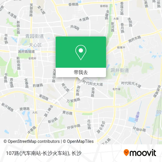 107路(汽车南站-长沙火车站)地图