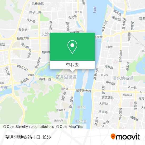 望月湖地铁站-1口地图