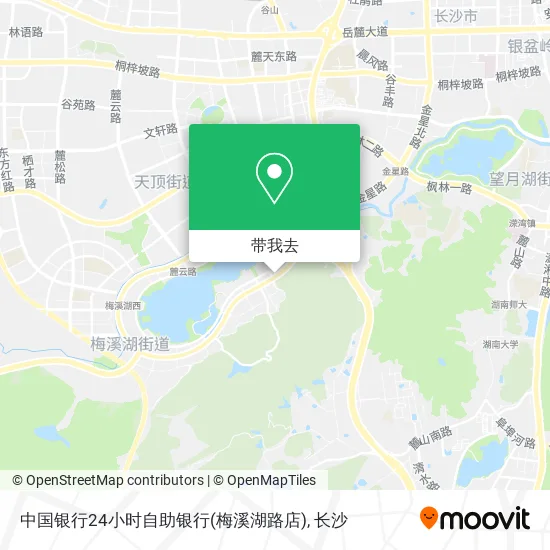 中国银行24小时自助银行(梅溪湖路店)地图