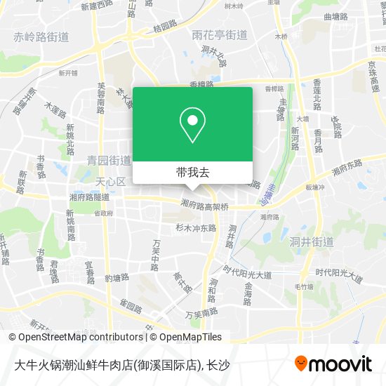 大牛火锅潮汕鲜牛肉店(御溪国际店)地图