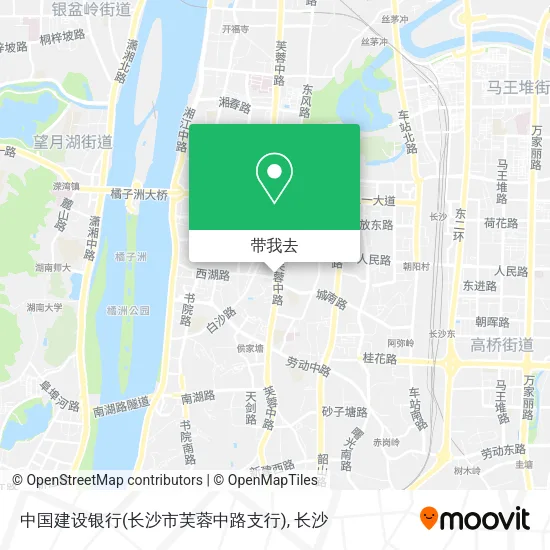 中国建设银行(长沙市芙蓉中路支行)地图