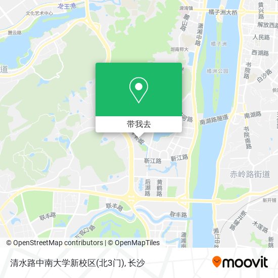 清水路中南大学新校区(北3门)地图
