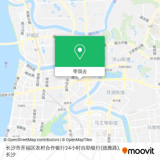长沙市开福区农村合作银行24小时自助银行(德雅路)地图