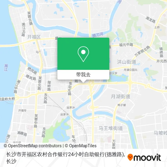 长沙市开福区农村合作银行24小时自助银行(德雅路)地图