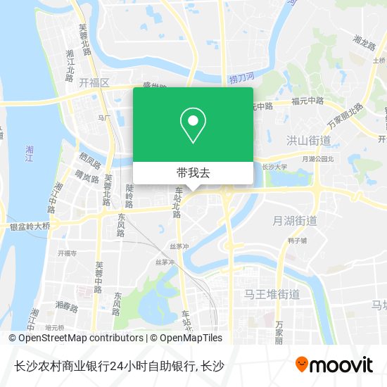 长沙农村商业银行24小时自助银行地图