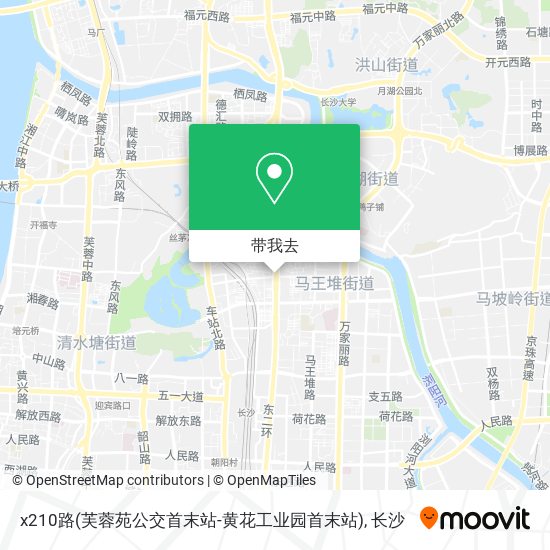 x210路(芙蓉苑公交首末站-黄花工业园首末站)地图