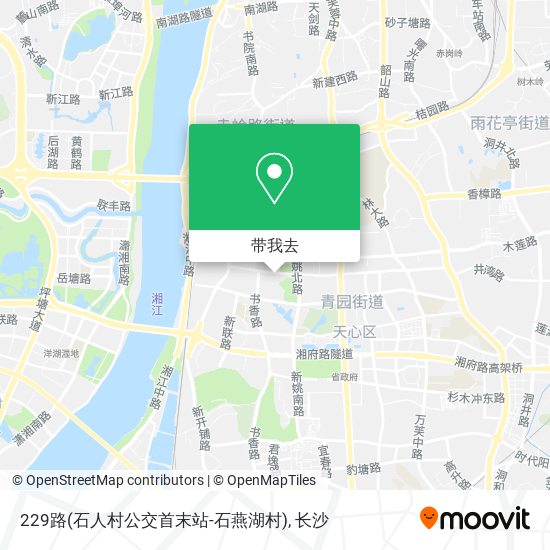 229路(石人村公交首末站-石燕湖村)地图