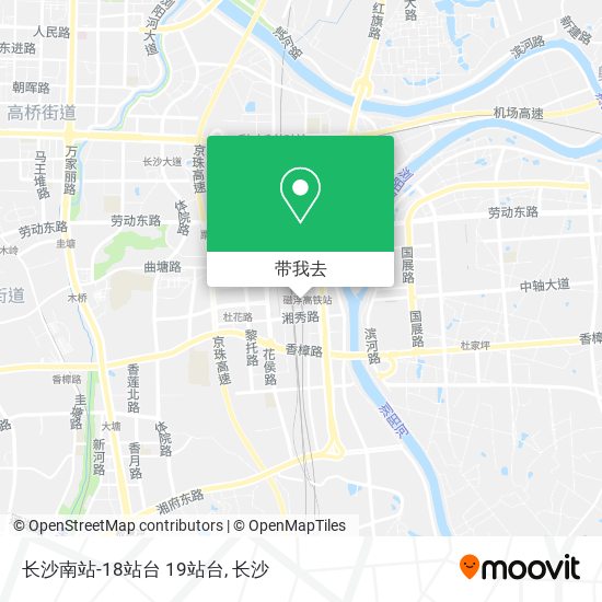 长沙南站-18站台 19站台地图