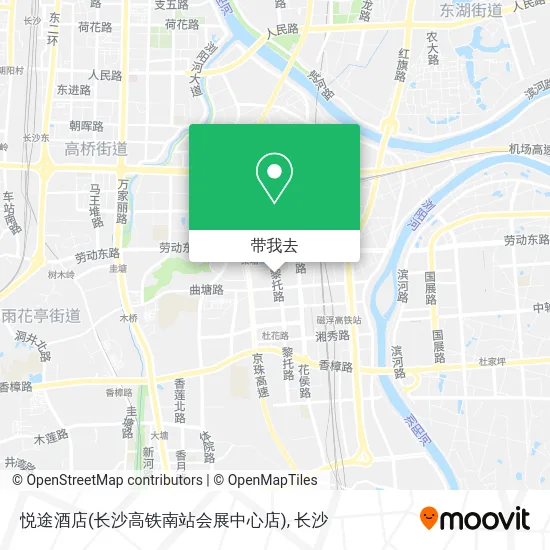 悦途酒店(长沙高铁南站会展中心店)地图