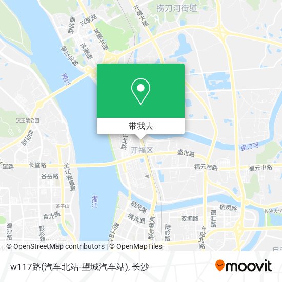 w117路(汽车北站-望城汽车站)地图