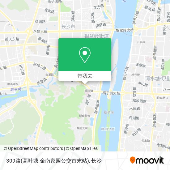 309路(高叶塘-金南家园公交首末站)地图