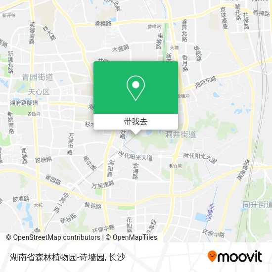 湖南省森林植物园-诗墙园地图