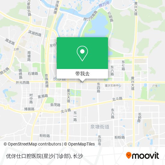 优伢仕口腔医院(星沙门诊部)地图