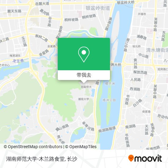 湖南师范大学-木兰路食堂地图