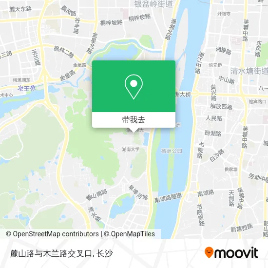 麓山路与木兰路交叉口地图