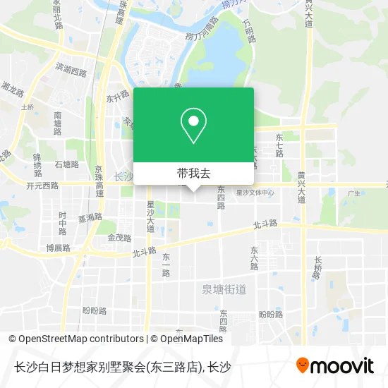 长沙白日梦想家别墅聚会(东三路店)地图