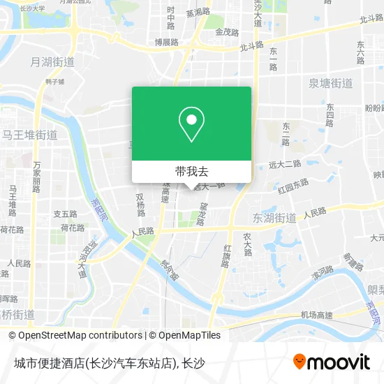 城市便捷酒店(长沙汽车东站店)地图