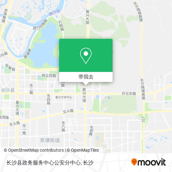 长沙县政务服务中心公安分中心地图